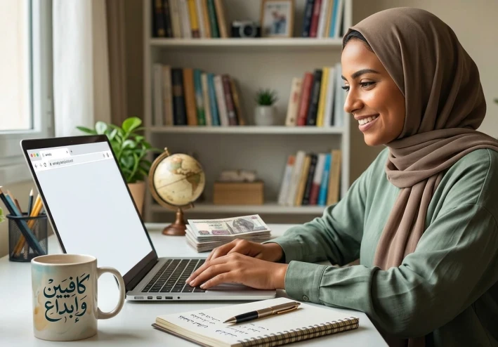 .تجربتي في العمل الحر من البيت وكسب المال بالدولار").