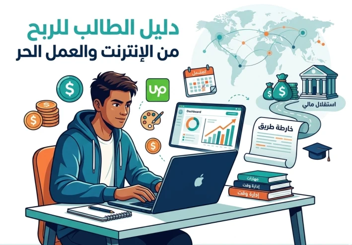 دليل الشباب للعمل الحر: كيف تبدأ رحلة الربح من الإنترنت وأنت طالب؟