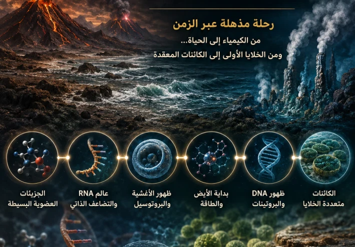 الرحلة الأعظم في تاريخ الكون: كيف ومتي واين بدأت الحياة؟