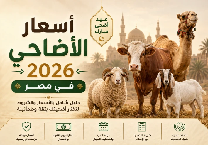 أسعار الأضاحي 2026 في مصر: دليل شامل بالأسعار الحقيقية والشروط والأحكام