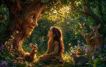 الطفلة التي كانت تسمع كلام الأشجار 🌳✨