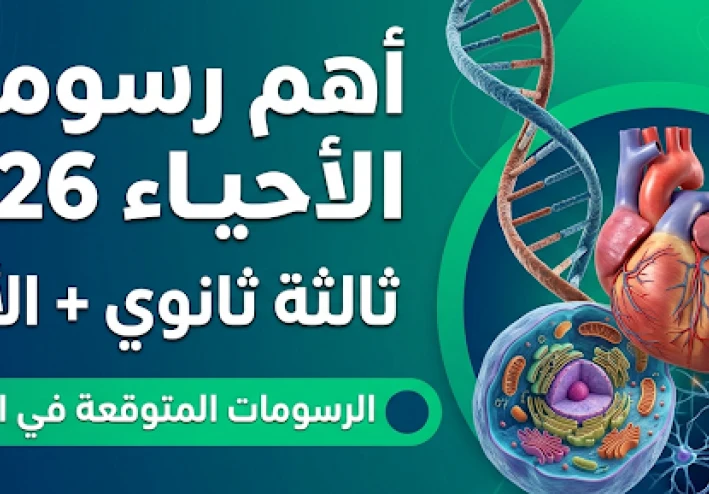 تحميل أهم رسومات الأحياء للصف الثالث الثانوي 2026 PDF | الرسومات المتوقعة في امتحان الثانوية العامة والأزهرية