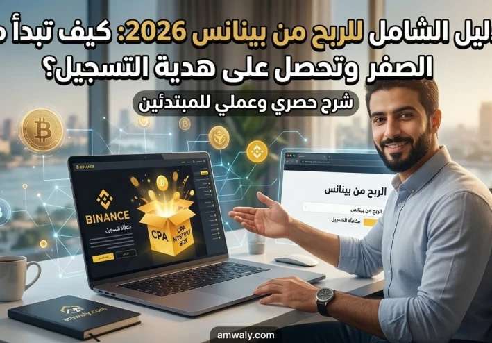 الدليل الشامل للربح من بينانس 2026: كيف تبدأ من الصفر وتحصل على هدية التسجيل؟