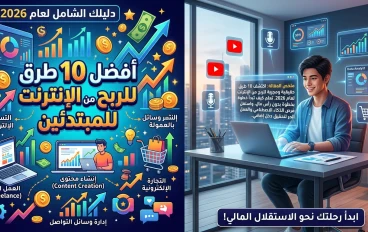أفضل 10 طرق للربح من الإنترنت للمبتدئين في 2026