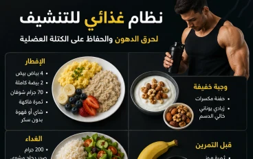 أفضل نظام غذائي للتنشيف وحرق الدهون مع الحفاظ على الكتلة العضلية 2026