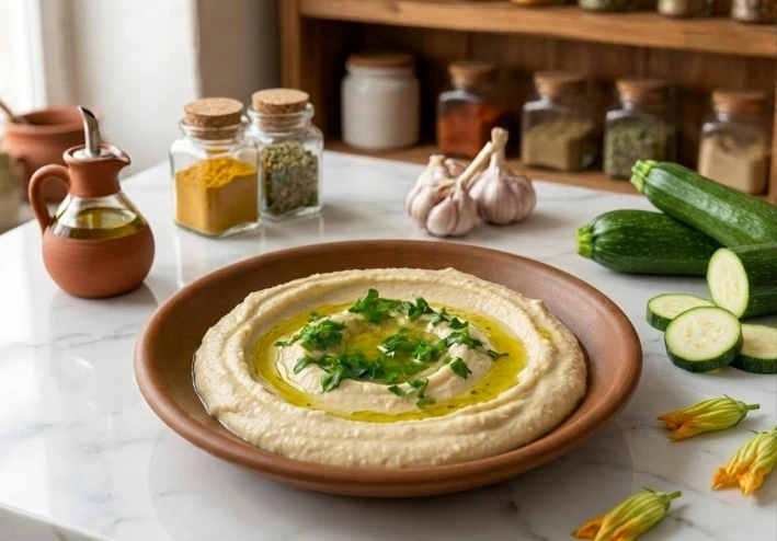 سلطة بابا غنوج بالكوسه