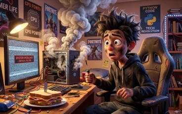 كابتن مهند وكارثة الـ "RAM" السحرية: يوم أن تحول الكمبيوتر إلى شواية حواوشي!