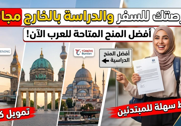 فرصتك للسفر والدراسة بالخارج: أفضل المنح الدراسية المجانية المتاحة للعرب الآن
