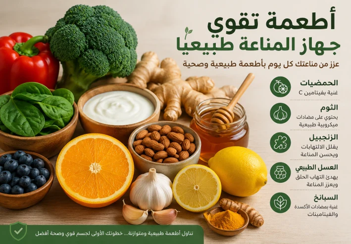 أطعمة تقوي جهاز المناعة طبيعيًا