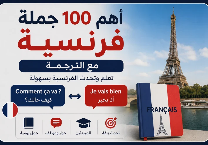 أهم 100 جملة في اللغة الفرنسية مع الترجمة