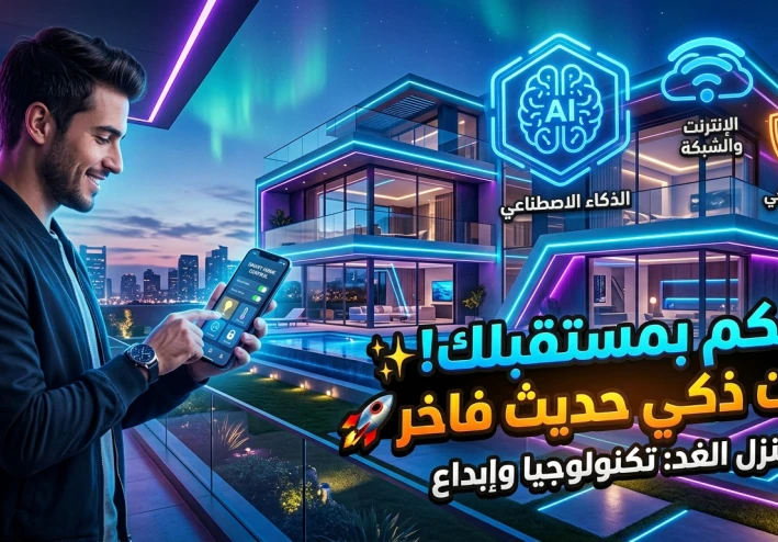 🏡✨ البيت الذكي… مستقبل الراحة والأمان بين إيديك ✨🤖