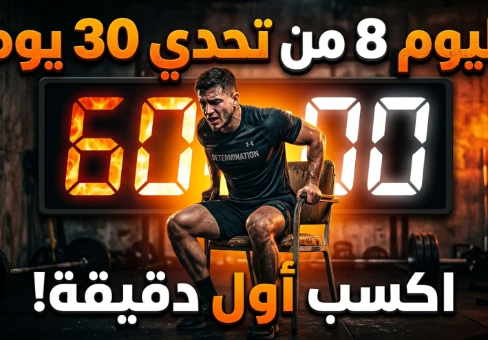 🔥 اليوم 8 من تحدي 30 يوم: اكسر الكسل في 60 ثانية… قبل ما يسرق عمرك