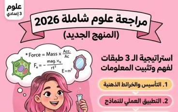 📚 مراجعة علوم تالتة إعدادي 2026 PDF | أقوى خطة لفهم المنهج بتقنية الـ3 طبقات + توقعات الامتحان النهائية