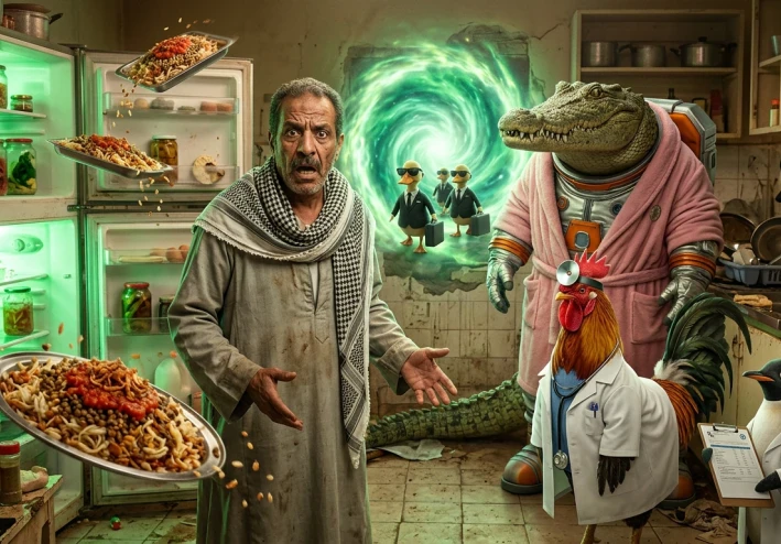 عم حسين والديك اللي بيشتغل دكتور