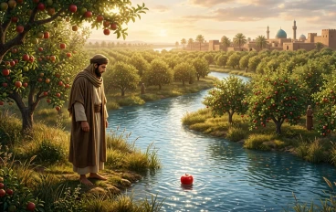 جَدْوَلُ الوَرَعِ الرَّقِيق: كَيْفَ أَثْمَرَتْ تَفَّاحَةُ النَّهْرِ إِمَامَ الدُّنْيَا؟