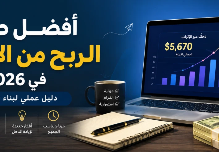 أفضل طرق الربح من الإنترنت في 2026: دليل عملي لبناء دخل حقيقي