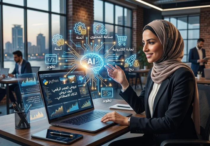 دليل العصر الرقمي: كيف تروض الذكاء الاصطناعي وتحوله إلى مصدر دخل مستدام؟