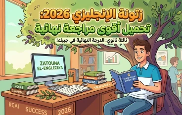 📚 زتونة الإنجليزي 2026 PDF.. أقوى مراجعة نهائية لثالثة ثانوي تضمن لك الدرجة النهائية بسهولة