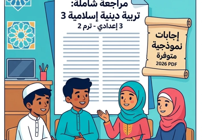 📚 مراجعة التربية الدينية الإسلامية الصف الثالث الإعدادي الترم الثاني 2026 PDF بالإجابات | أقوى مراجعة نهائية لن يخرج عنها الامتحان