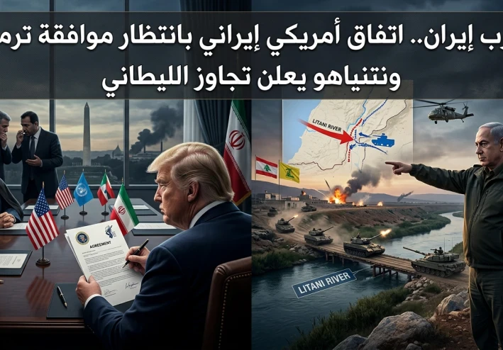 حرب إيران .. اتفاق أمريكي إيراني بانتظار موافقة ترمب ونتنياهو يعلن تجاوز الليطاني