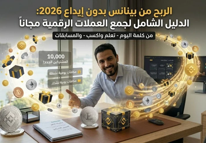 الربح من بينانس بدون إيداع : الدليل الشامل لجمع العملات الرقمية مجاناً