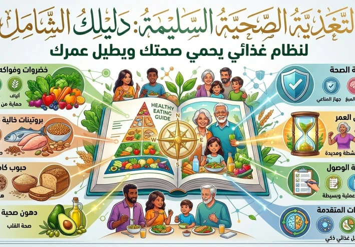 التغذية الصحية السليمة: دليلك الشامل لنظام غذائي يحمي صحتك ويطيل عمرك