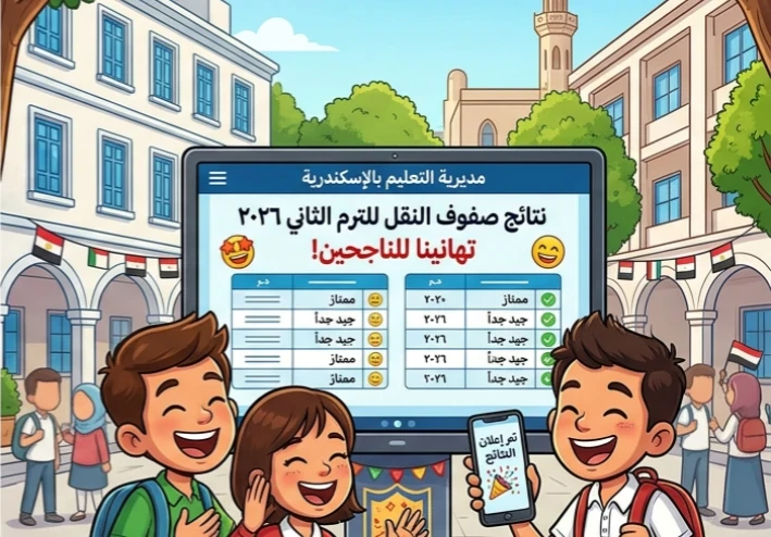 ⏳ نتائج صفوف النقل بالإسكندرية 2026 الترم الثاني.. موعد الظهور الرسمي وروابط الاستعلام المباشر