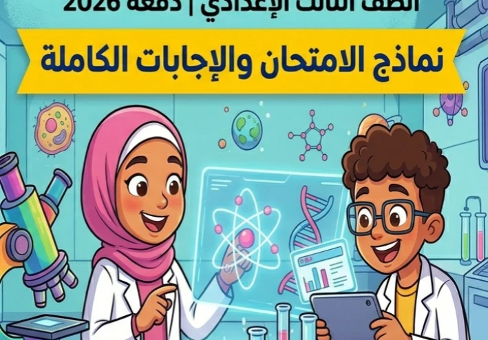 📙 تحميل مراجعة الأضواء النهائية علوم 2026 الصف الثالث الإعدادي PDF | أقوى نماذج الامتحانات والإجابات النموذجية
