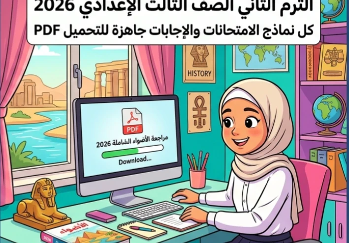 📥 تحميل مراجعة الأضواء النهائية دراسات اجتماعية 2026 للصف الثالث الإعدادي PDF بالإجابات ونماذج الامتحانات المتوقعة