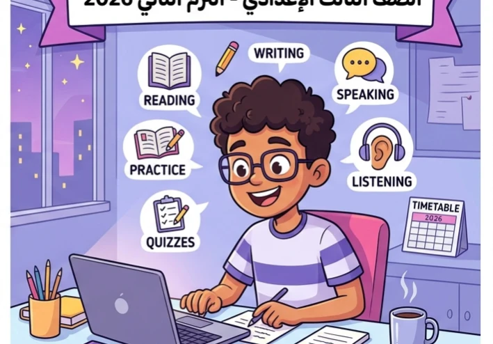 📕 أقوى امتحانات اللغة الإنجليزية للصف الثالث الإعدادي الترم الثاني 2026 PDF بالإجابات | مراجعة نهائية تضمن التفوق