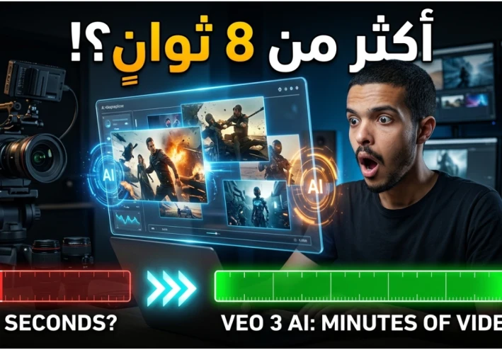 اصنع فيديوهات احترافية طويلة بالذكاء الاصطناعي باستخدام Veo 3 مجانًا | بدون اشتراك أو خبرة مسبقة