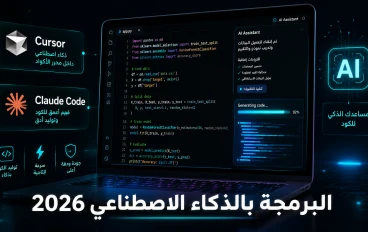 البرمجة بالذكاء الاصطناعي في 2026: كيف تبني تطبيقًا كاملًا بدون سطر كود واحد؟