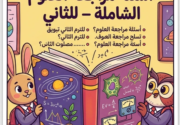 📕 أهم أسئلة الساينس للصف الثالث الإعدادي الترم الثاني 2026 بالإجابات في 5 ورقات فقط | مراجعة نهائية لا تفوتها