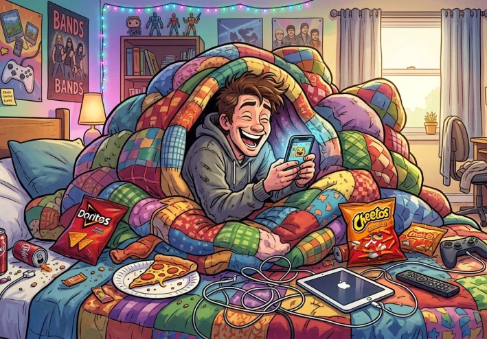 يومٌ قضيتُه داخل البطانية!