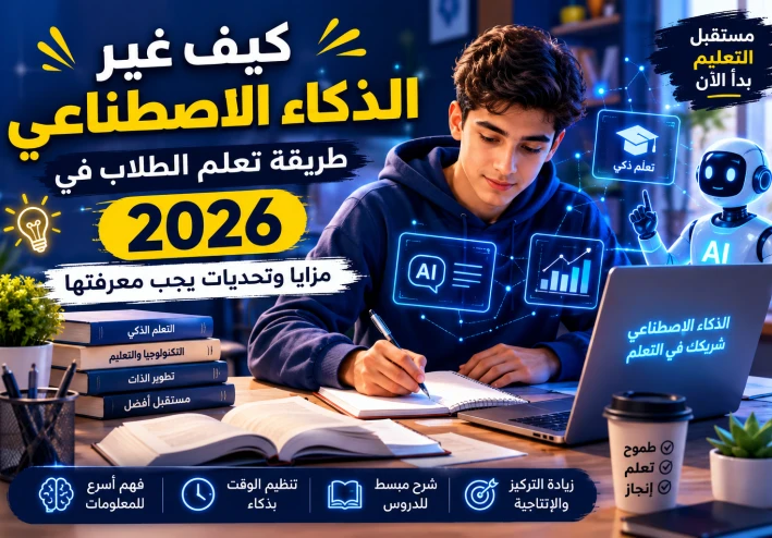 كيف غير الذكاء الاصطناعي طريقة تعلم الطلاب في 2026؟ مزايا وتحديات يجب معرفتها