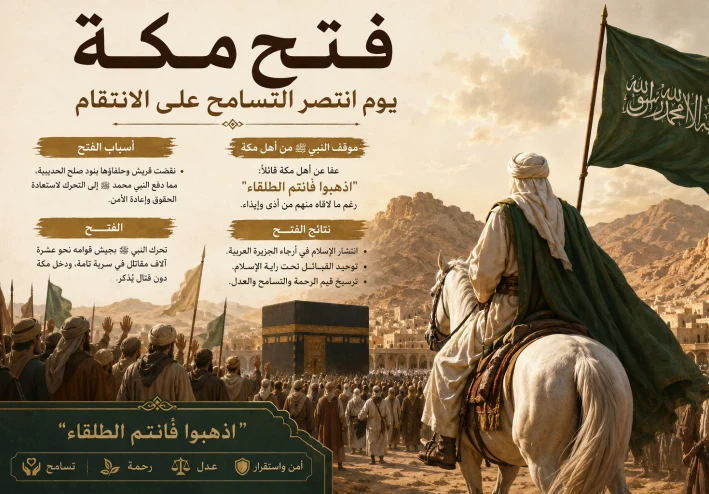 قصة فتح مكة: يوم انتصر التسامح على الانتقام