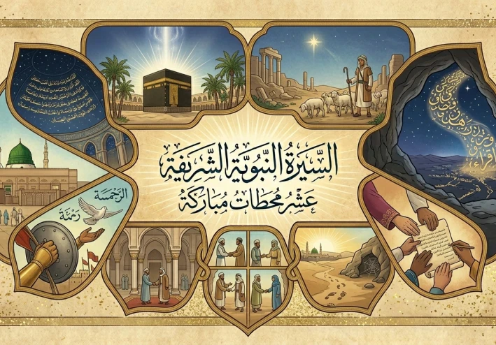 ​"الأنوار المحمدية: السيرة النبوية الشريفة في 10 محطات تاريخية"