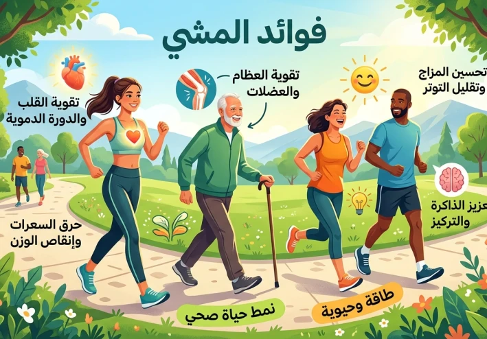 المشي يوميًا: السر البسيط لصحة أفضل وحياة أطول