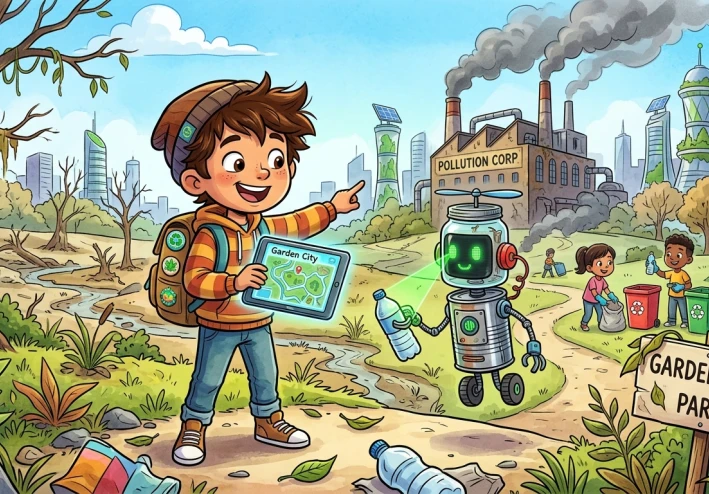 🌟 "زين وعلّام: أبطال الحديقة الخضراء" 🤖🌱