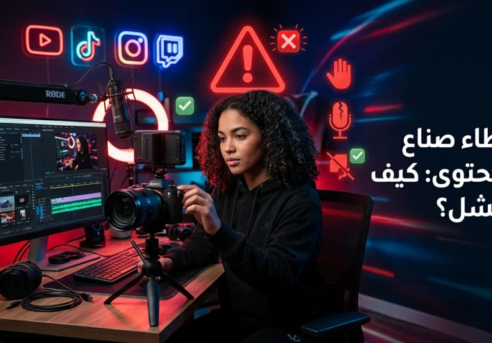 أشهر أخطاء صناع المحتوى الجدد وكيف تتجنبها لتبدأ النجاح على يوتيوب ومنصات الفيديو