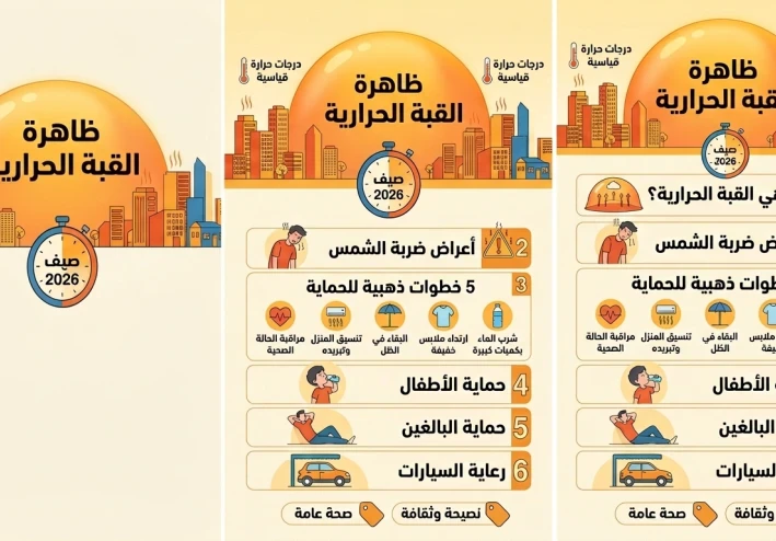 دليل النجاة من  "القبة الحرارية"  2026  كيف تحمي نفسك وعائلتك من طقس الصيف الجنوني؟