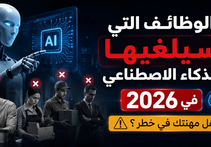 الوظائف التي سيلغيها الذكاء الاصطناعي في 2026 — هل مهنتك في خطر؟