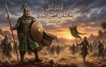 أولئك آبائي عكاشة بن محصن الأسدي رضي الله عنه