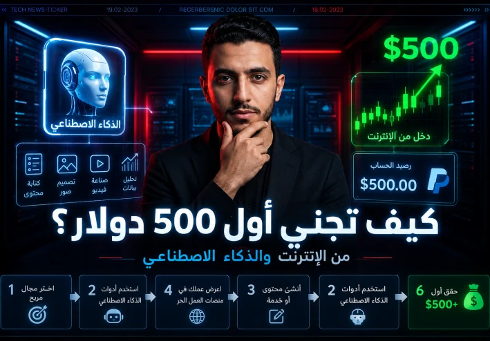 كيف تجني أول 500 دولار من العمل الحر باستخدام الذكاء الاصطناعي؟