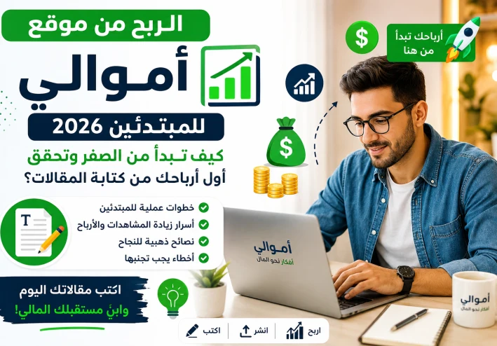 الربح من موقع أموالي للمبتدئين 2026: كيف تبدأ من الصفر وتحقق أول أرباحك من كتابة المقالات؟ 💰✍️