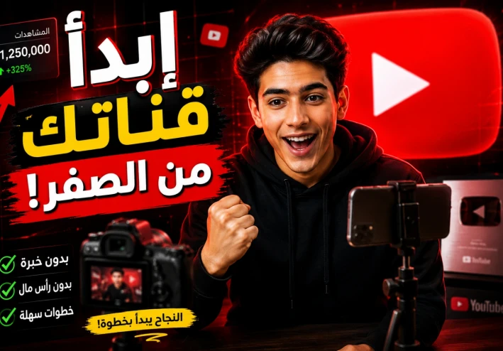 كيف تبدأ قناة يوتيوب ناجحة من الصفر وتبني قناة قوية خطوة بخطوة (دليل شامل للمبتدئين)