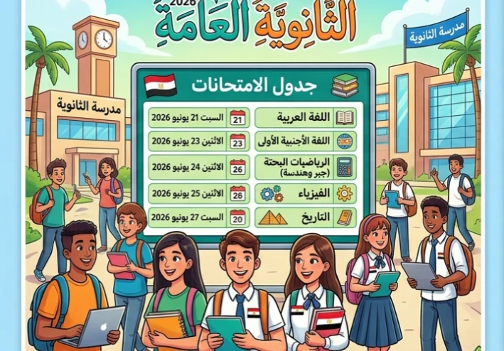 📝 جدول امتحانات الثانوية العامة 2026 رسميًا.. المواعيد الكاملة لجميع الشعب وخطة الاستعداد المثالية