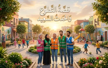 قصة التطوع والحدث السعيد