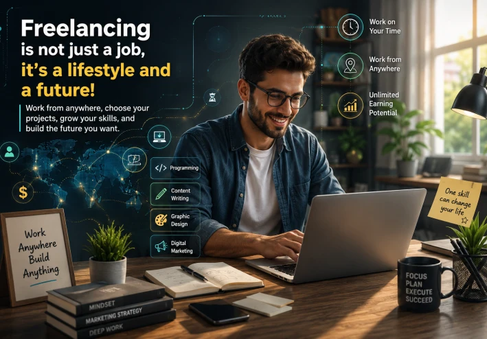 💼🌐 كيف غيّر العمل الحر (Freelancing) والوظائف عن بُعد مستقبل التوظيف وفتح أبوابًا جديدة لتحقيق الدخل 💰 والاستقلال المالي 🚀 في العصر الرقمي