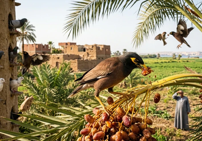 كيف يهدد طائر "المينا الهندي" التوازن البيئي والأمن الغذائي في مصر؟